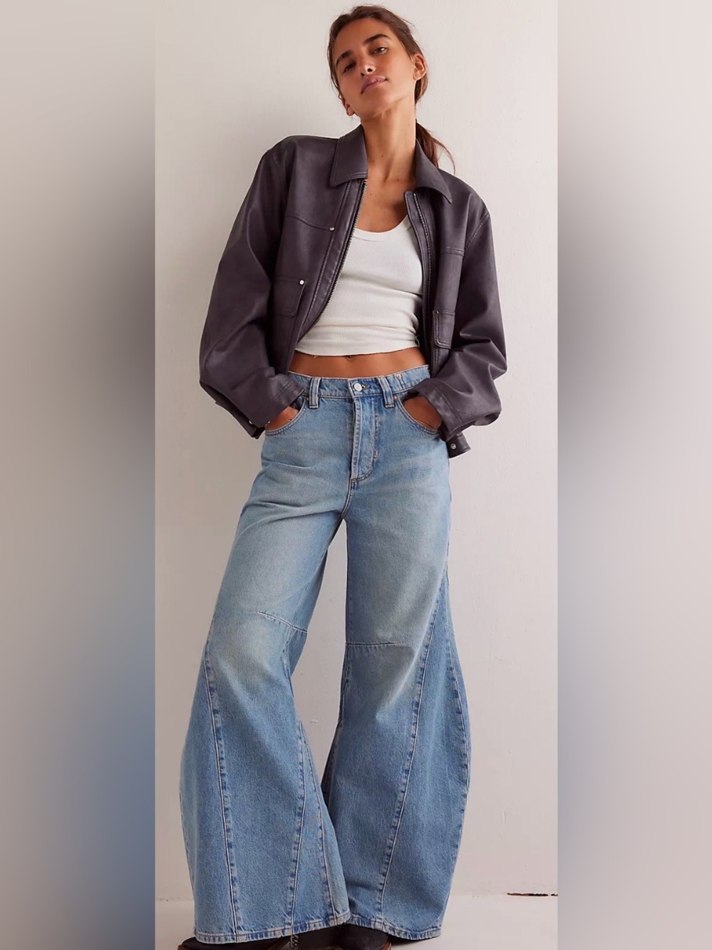 Free people Eden slouchy flare jeans